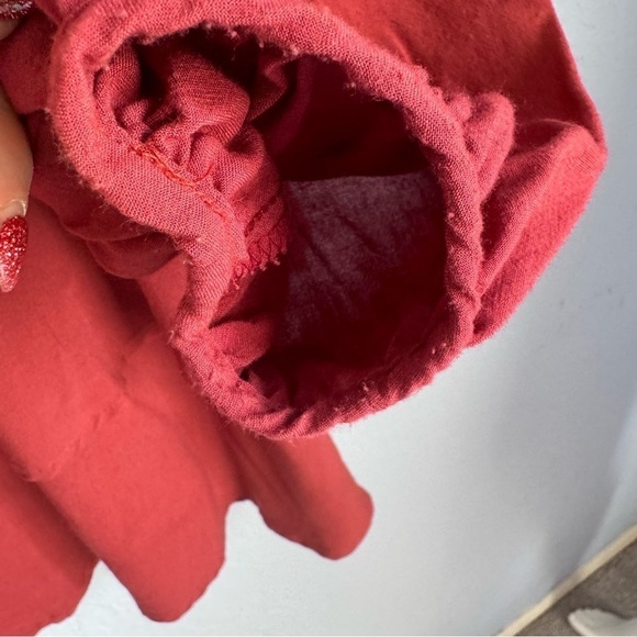 Free People Tiered Long Sleeve Cutout Peep Hole Oversized Mini Dress - Picture 3 of 8